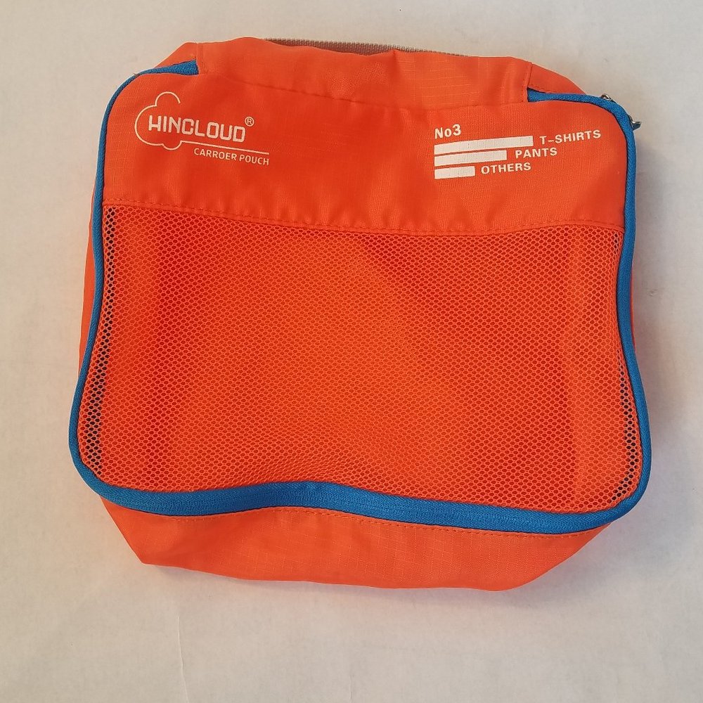Hincloud Orange Travel Organizer Pouch Packing